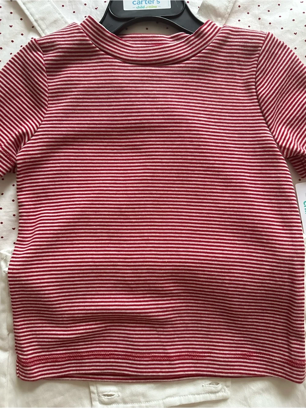 Carter's Baby Overalls with Red Stripe Tee